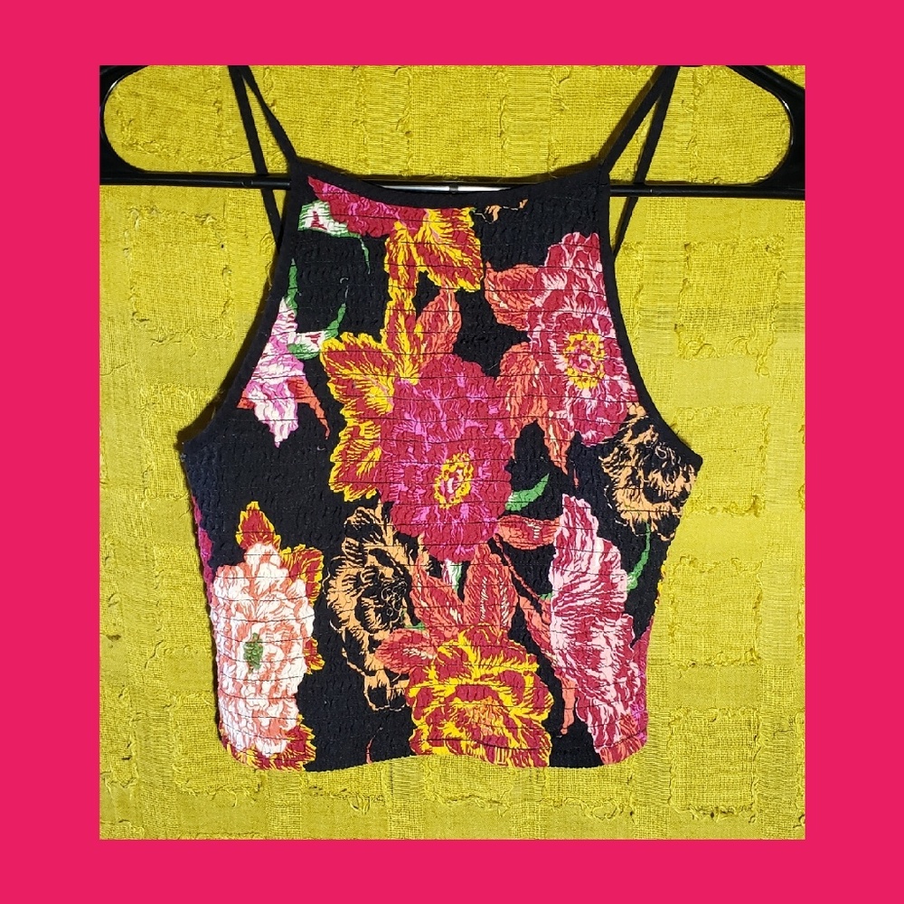 Sinched Floral Crop Top